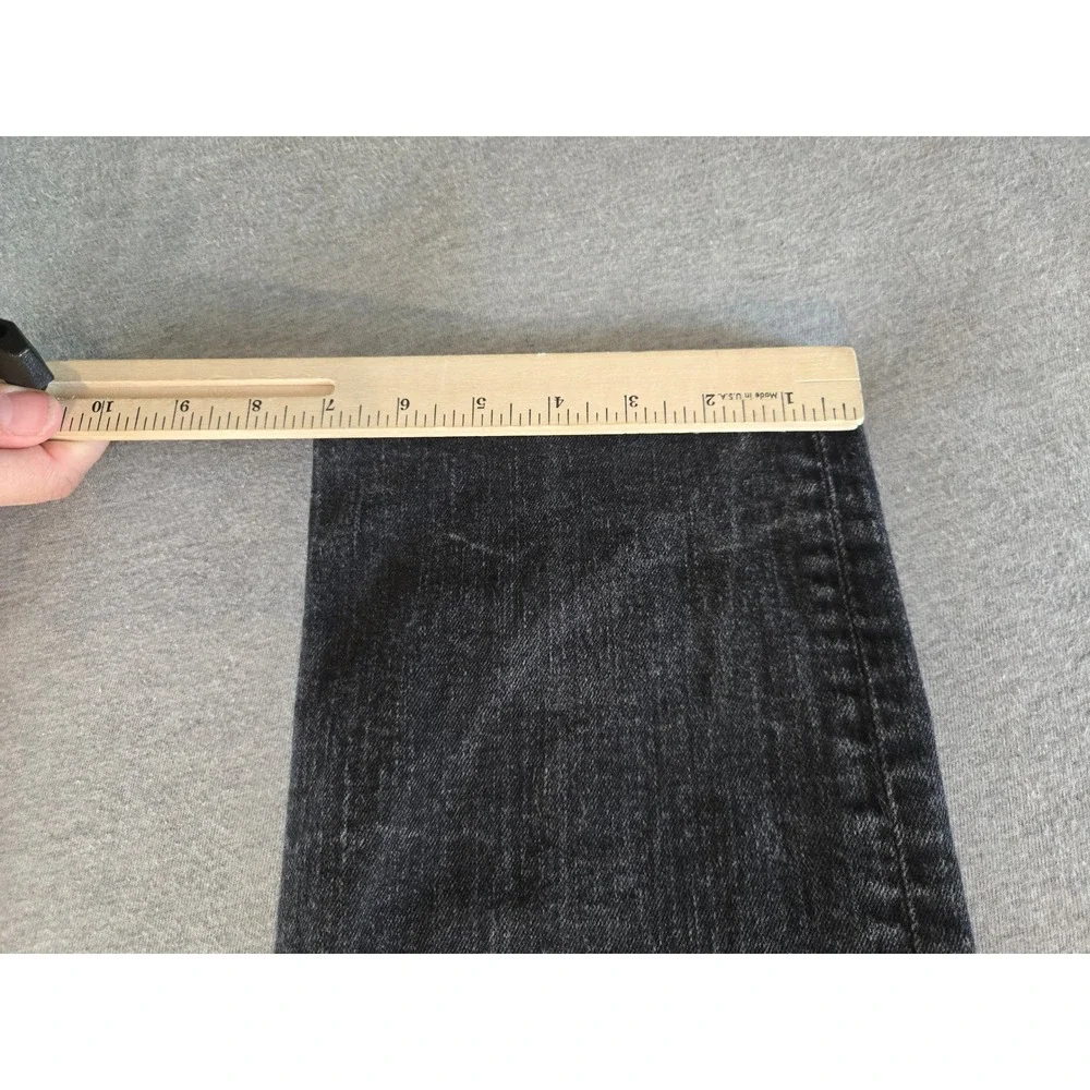 True Religion Jeans Mens 33 Black Ricky Relaxed Straight  Flap Pocket Streetwear